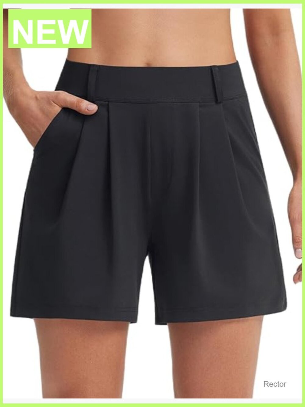 Dressy Casual Pleated High Waisted Shorts with Pockets Summer 5"